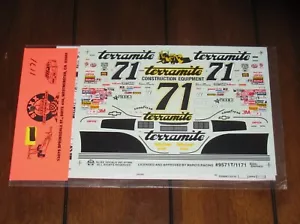Slixx NASCAR 1171 71 Terramite Dave Marcis Chevy Waterslide Decals 1/24 NOS NEW - Picture 1 of 2