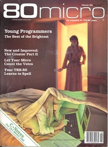 80 Micro Magazine February 1984 TRS-80 Tandy Used - Picture 1 of 3