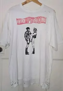 RARE Vintage SEX PISTOLS Cowboys T-shirt Punk Rock Classic Design XL - Picture 1 of 11