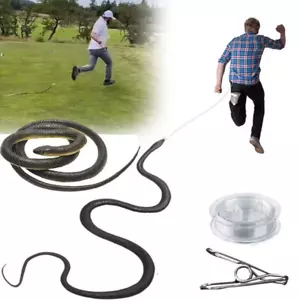 Serpente realistico finto 43" realistico spaventoso giocattolo gomma scherzo festa regalo Pasqua - Foto 1 di 17