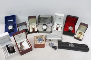 Mens Watches Quartz Pulsar Fossil Frank Mills Boxed UNTESTED x 12 - Picture 1 of 7