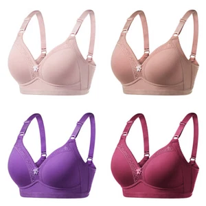 Plus size Bras For Women Support Push up Bra Sexy Lingerie Wireless Brassiere - Picture 1 of 37