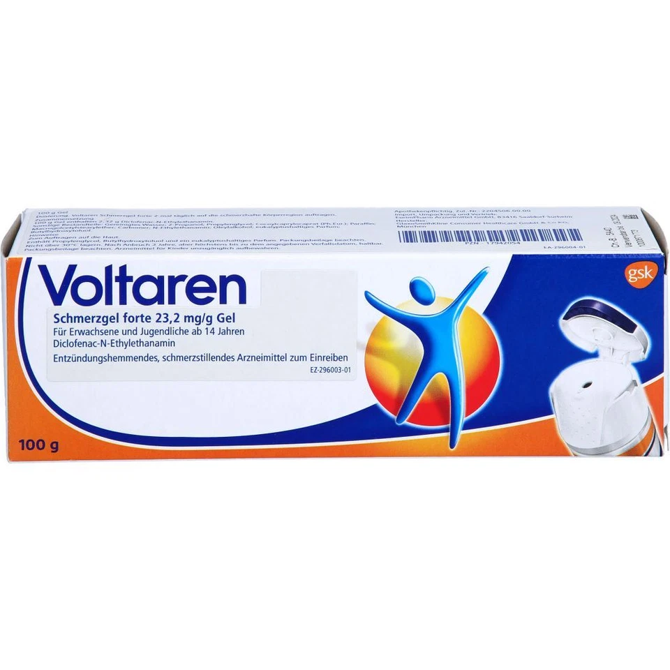 EURIM VOLTAREN Schmerzgel forte 23,2 mg/g 100 g PZN17942054