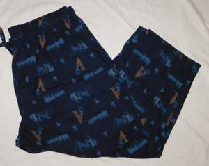 Men's Big & Tall Sonoma Blue Sasquatch Flannel Sleep Pajama Pants 2XB 2XL