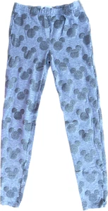Disney Gap Kids Girls Mickey Mouse Gray Leggings w Silver Glitter Size XXL 14-16 - Picture 1 of 8