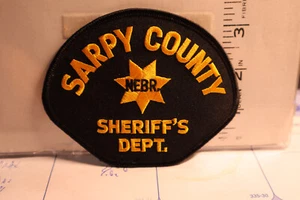 police patch  SARPY COUNTY SHERIFF'S DEPT NEBRASKA  BLACK - Picture 1 of 1