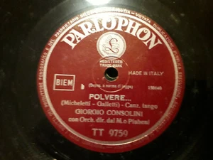78 giri"GIORGIO CONSOLINI " LA STRADA DELLA SPERANZA - POLVERE"PARLOPHON VG+ - Picture 1 of 2