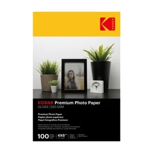 100 Sheets Kodak Premium 240gsm Gloss 4 x 6 (4R) Photo Paper - Picture 1 of 1