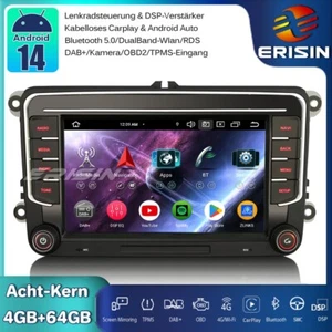 9" DAB+ Android 14 Autoradio Navi für VW Passat Polo Golf 5/6 Tiguan Touran Seat - Bild 1 von 22