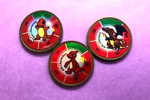 Juego de monedas de batalla Pokemon: Charmander, Charmeleon y Charizard | Hasbro 1999 - Imagen 1 de 10