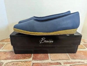 Nuevo en caja Zapatos para mujer de lona azul marino sin cordones Beacon Fasion and Fit talla 10 - Imagen 1 de 7