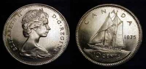 Canadá 1975 diez centavos Ch BU - Imagen 1 de 1