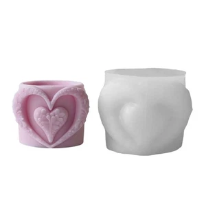 Versatile Silicone Mold With Heart Cup Designs For Creative Making - Picture 1 of 8