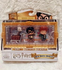 "Figuras Harry Potter Micro Momentos Mágicos Año 1 Ron Harry & Hedwig 1.5"" - NUEVAS" - Imagen 1 de 2