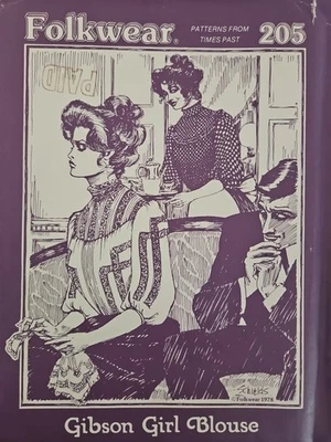 Folkwear Patterns GIBSON GIRL Misses' Women's Blouse Tops Size 6-16 (Bust 30-38) - Image 1 of 4