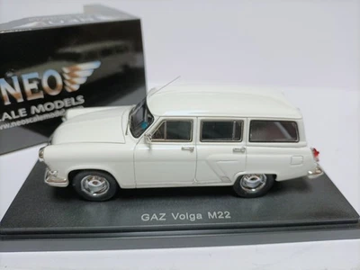 Neo Escala 1/43 Soviet GAZ M22 Volga Wagon 1960 Blanco Volga Wagon Modelo de coche Foto 1 de 4