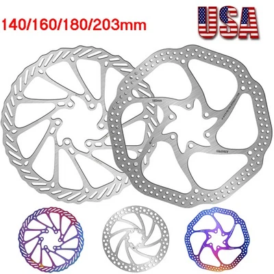 Rotor de freno de disco 140/160/180/203 mm 6 pernos MTB bicicleta de carretera EE. UU. Foto 1 de 4