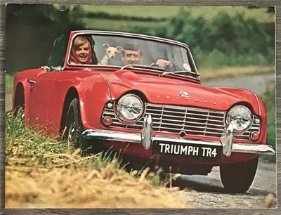 Folleto de ventas de autos deportivos convertibles TRIUMPH TR4 junio 1963 #338/663/Reino Unido Foto 1 de 4