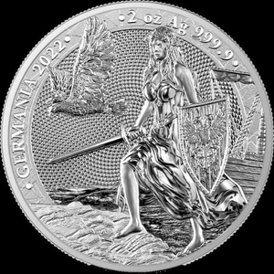 Germania 2022 2oz 10 marcos plata .9999 BU edición 2500 - Imagen 1 de 7