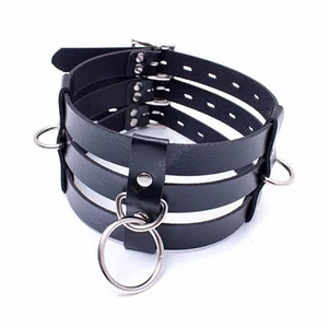 Kunstleder Mode Schnalle Band Hals Haltung Bondage BDSM Halsband - Bild 1 von 6