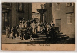 España Antigua Postal Vintage Las Palmas Fuente Antigua Fuente (1371) - Imagen 1 de 2
