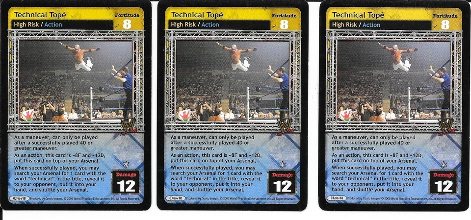 WWE RAW DEAL - 3X Technical Tope - FREE SHIPPING* RARE PLAYSET High Risk Action - Image 1 of 1