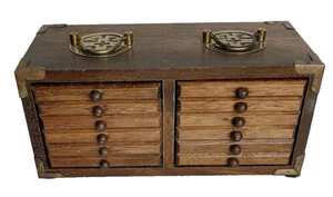 Juego de 12 posavasos vintage + soporte madera latón Goodwood Barware - Imagen 1 de 4