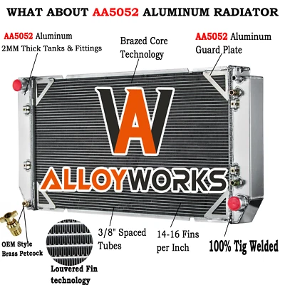 4~Row Aluminum Radiator FOR 1994-2000 Chevy Tahoe GMC C/K 1500 2500 3500 V8 6.5L - Изображение 1 из 4