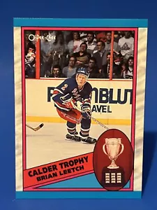 1989-90 O-Pee-Chee Brian Leetch Calder Trophy Rookie Card 321 Rookie Of The Year - Picture 1 of 2