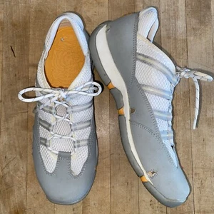 Sperry Top-Sider Sneaker Boat Shoe Women 8 M Lace-Up White Mesh Gray Orange VGUC - Picture 1 of 24