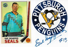 EARL INGARFIELD  Authentic Signed Autograph Penguins NHL 2X3 Hockey Index Card