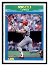 1990 Score Rising Stars #6 TODD ZEILE St. Louis Cardinals ~B2S