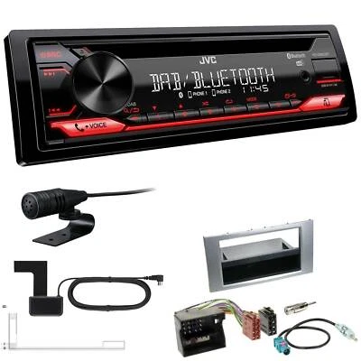 JVC KD-DB622BT DAB inkl Antenne Bluetooth USB für Ford Fiesta V Facelift silber - Bild 1 von 4