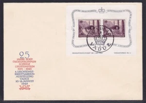 LIECTHENSTEIN SCOTT#B18 SOUVENIR SHEET ON FIRST DAY COVER - Picture 1 of 1