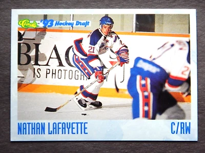 Nathan Lafayette #22 Classic 1993 Hockey Card (St Louis Blues)  - Image 1 of 2