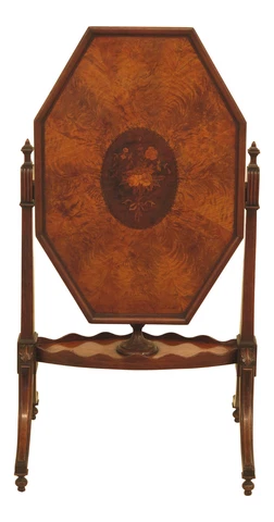 F47127EC: Vintage 1920’s Inlaid Satinwood & Walnut Tilt Top Table Cover