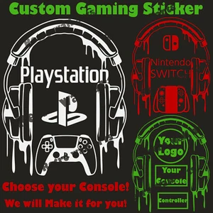 Schmelzender Kopfhörer Playstation 5 Gaming Wand Aufkleber Kunst Gamer Kinderzimmer PS5 PSH - Bild 1 von 7