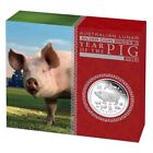 Australia 2019 0.5$ Lunar Year of the Pig 1/2 oz SIlver Proof Coin Perth Mint