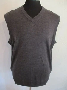 NWT DANIEL CREMIEUX XL & XXL CHARCOAL GRAY WOOL V-NECK SWEATER VEST $95. - Picture 1 of 12