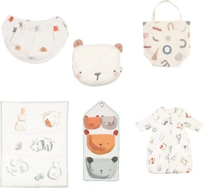 Комплект постельного белья для кроватки из 6 предметов с простыней на резинке Dupont Sorona, спальным мешком и т. д. - Изображение 1 из 4