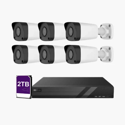 NDAA 8CH PoE Security Camera System with 6*4K Bullet Cameras, 2TB HDD - Image 1 of 4