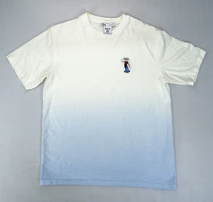Zara Embroidered Tie Dye Faded Ombre POPEYE T-Shirt Mens Size M Oversized - Picture 1 of 7