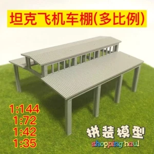 1/144/72/43/35 Scale Diorama Railroad Tank Airplane Carport Scene Building Model - Picture 1 of 12