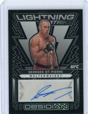 2023 Chronicles UFC Obsidian Lighting Strike Auto Georges St Pierre Auto #S01