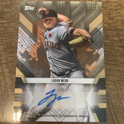 2022 Topps UK Edition - Baseball  Autographs Gold #BSA-LW Logan Webb /25 (AU) - Image 1 of 3