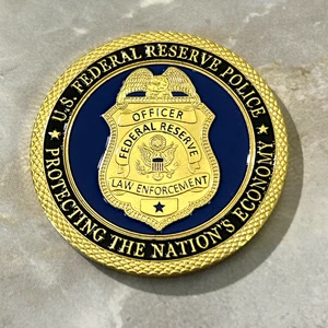 United States FEDERAL RESERVE POLICE LAW ENFORCEMENT Officer Challenge Coin - Picture 1 of 4
