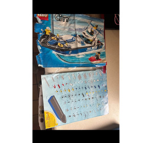 LEGO City Police 7287 Police Boat set complete with all figures, no box 