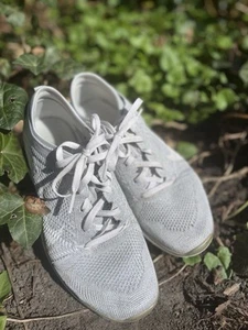 NIKE Free Flyknit 5.0, weiß-grau gestrickt mit Glitzer, super Zustand, Gr 39 - Bild 1 von 12