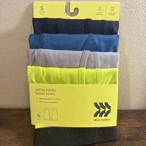 All In Motion Boys Mesh Panel 4pk Boxer Briefs Youth Size Small (6-7) - Picture 1 of 11