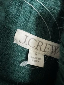 Green Alpaca Wool Sweater Women’s Medium Pine Stretch Knit Relaxed J Crew NEW - Bild 1 von 9